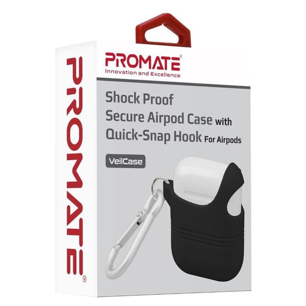 Promate VEILCASE Silicon Case For Apple Airpods Black Promate VEILCASE Silicon Case For Apple Airpods Black