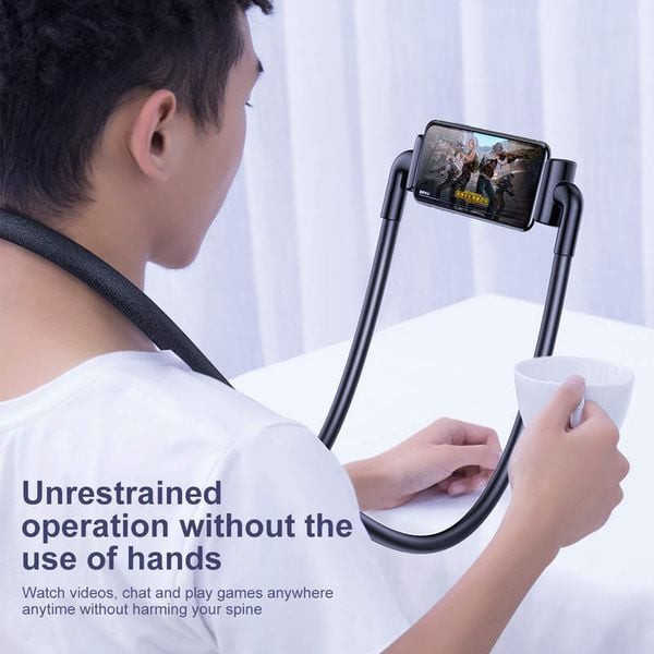 Baseus Neck Mounted Lazy Bracket Black Baseus Neck Mounted Lazy Bracket Black