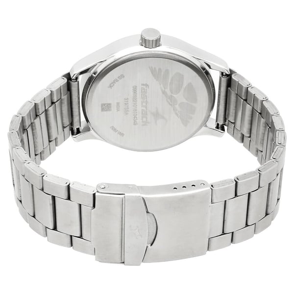 Fastrack Road Trip White Printed Dial Stainless Steel Strap Watch - 3197SM01 Fastrack Road Trip White Printed Dial Stainless Steel Strap Watch - 3197SM01