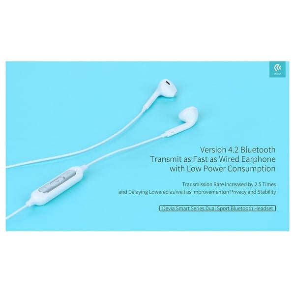 Devia HP24B Smart Bluetooth Dual Earphone - Black Devia HP24B Smart Bluetooth Dual Earphone - Black
