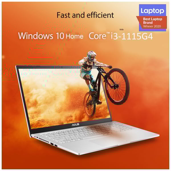 Asus X515EA-EJ094T Laptop - Core i3 3GHz 4GB 512GB Win10 15.6inch FHD Silver English/Arabic Keyboard Asus X515EA-EJ094T Laptop - Core i3 3GHz 4GB 512GB Win10 15.6inch FHD Silver English/Arabic Keyboard