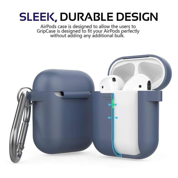 Promate GRIPCASE AirPods Case Navy Blue Promate GRIPCASE AirPods Case Navy Blue