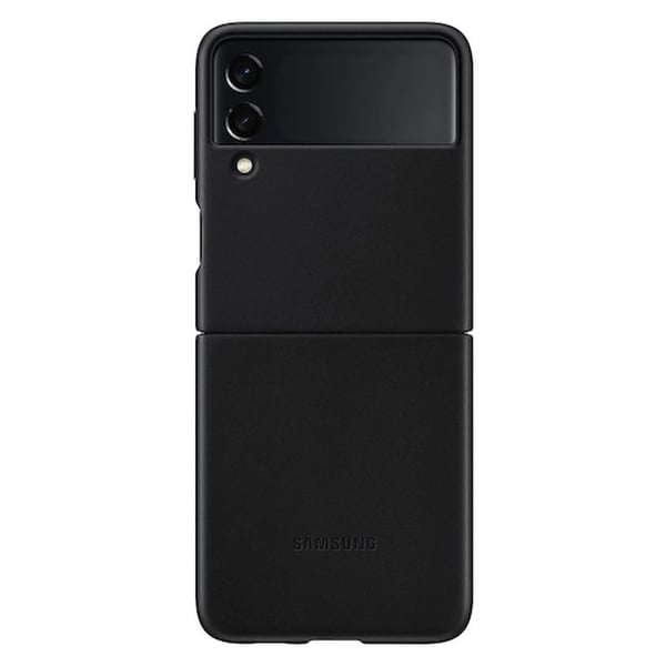 Samsung Galaxy Z Flip3 5G Leather Cover Black Samsung Galaxy Z Flip3 5G Leather Cover Black