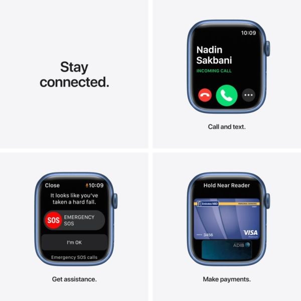 Apple Watch Series 7 GPS, 41mm Blue Aluminium Case with Abyss Blue Sport Band Apple Watch Series 7 GPS, 41mm Blue Aluminium Case with Abyss Blue Sport Band