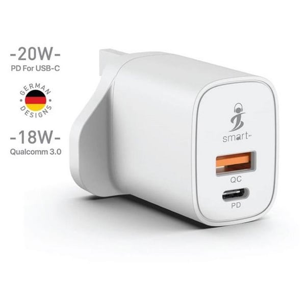 Smart I12BNPD Clear Case For iP 12Pro/12 + Screen Protector + Wall Charger White Smart I12BNPD Clear Case For iP 12Pro/12 + Screen Protector + Wall Charger White