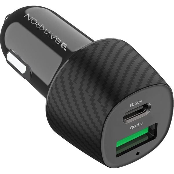 Baykron Dual Port Car Charger Black Baykron Dual Port Car Charger Black