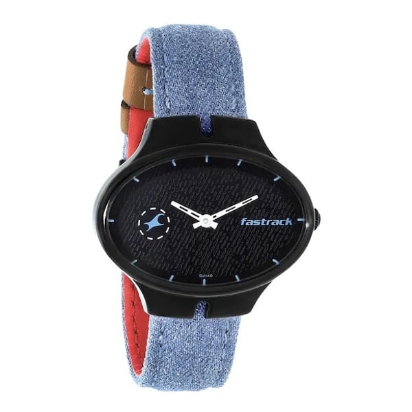 Fastrack 6185NL01 Girls Watch Black Denim Fastrack 6185NL01 Girls Watch Black Denim