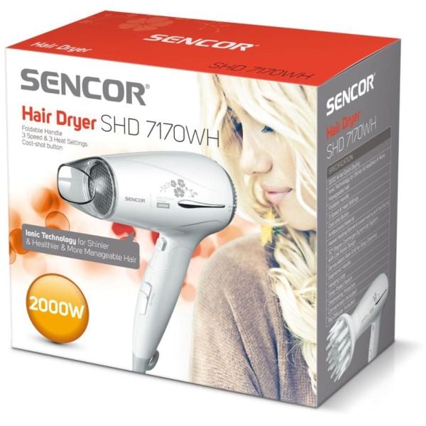 Sencor Hair Dryer 2000 Watts SHD 7170WH Sencor Hair Dryer 2000 Watts SHD 7170WH