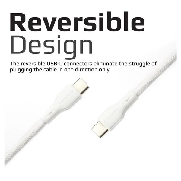 Promate USB-C To USB-C Cable 2m White Promate USB-C To USB-C Cable 2m White