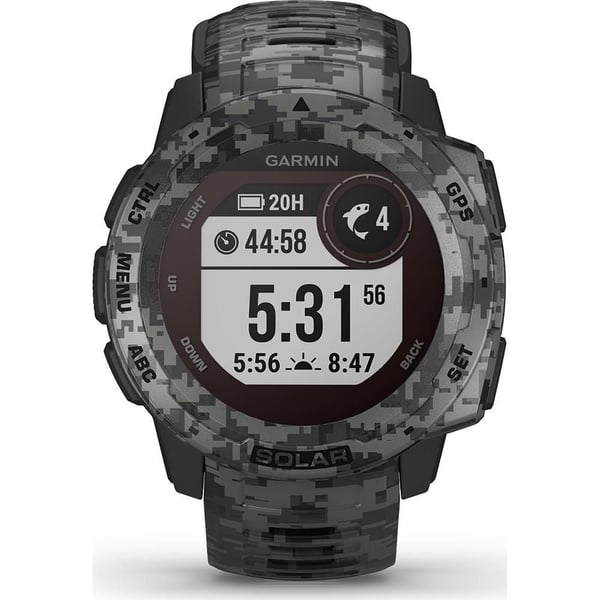 Garmin 010-02293-05 Instinct Solar Camo Edition Smart Watch Graphite Camo Garmin 010-02293-05 Instinct Solar Camo Edition Smart Watch Graphite Camo