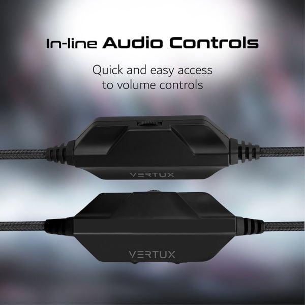 Vertux VT-HS-BLITZ-BLK Wired Over Ear Gaming Headphone Black Vertux VT-HS-BLITZ-BLK Wired Over Ear Gaming Headphone Black
