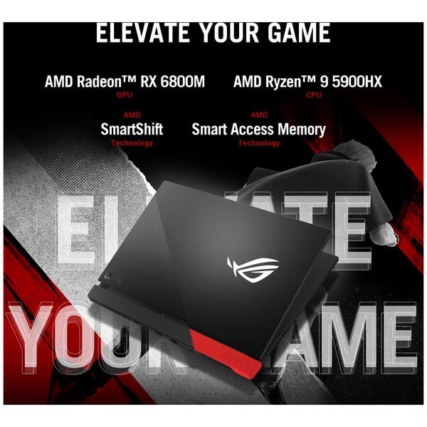 Asus ROG Strix G G513QY-HF002T Gaming Laptop – Ryzen 9 3.3GHz 16GB 1TB 12GB Win10 15.6inch FHD Black English/Arabic Keyboard AMD Radeon RX6800M Asus ROG Strix G G513QY-HF002T Gaming Laptop – Ryzen 9 3.3GHz 16GB 1TB 12GB Win10 15.6inch FHD Black English/Arabic Keyboard AMD Radeon RX6800M