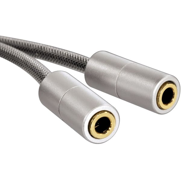 Hama Alu Line Dual 3.5mm Splitter 0.1m Silver Hama Alu Line Dual 3.5mm Splitter 0.1m Silver