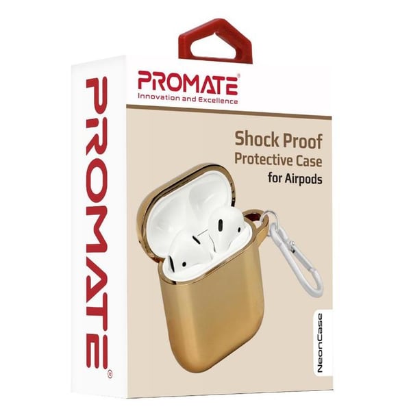 Promate Neon Case For Airpods Gold Promate Neon Case For Airpods Gold
