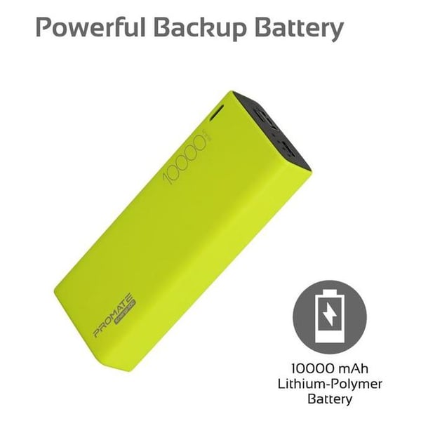 Promate Power Bank 10000mAh Green Promate Power Bank 10000mAh Green
