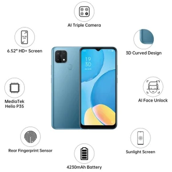Oppo A15 CPH2185 DS 32GB/3GB Mystery Blue 4G Smartphone Oppo A15 CPH2185 DS 32GB/3GB Mystery Blue 4G Smartphone