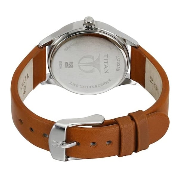 Titan White Dial Leather Watch For LAdies Titan White Dial Leather Watch For LAdies