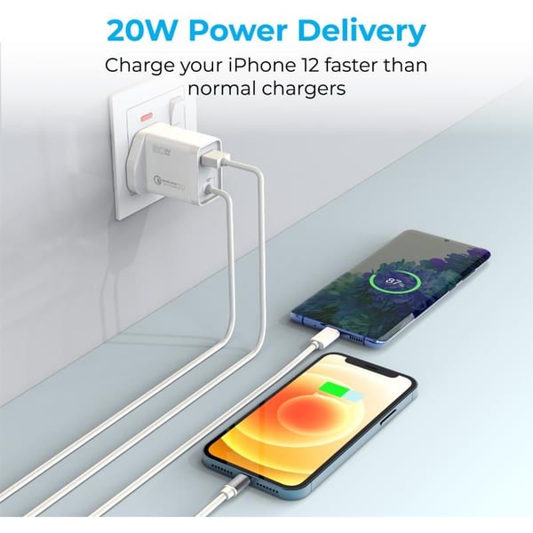 Promate Ultra Fast Charger White Promate Ultra Fast Charger White