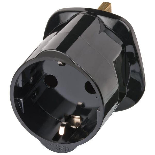 Brennensthul Travel Adapter Earthed Black Brennensthul Travel Adapter Earthed Black