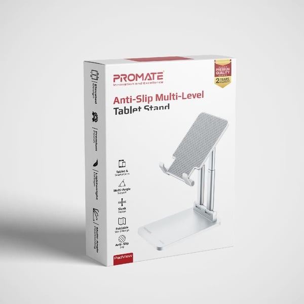 Promate Anti Slip Multi lvel Tablet Stand White Promate Anti Slip Multi lvel Tablet Stand White