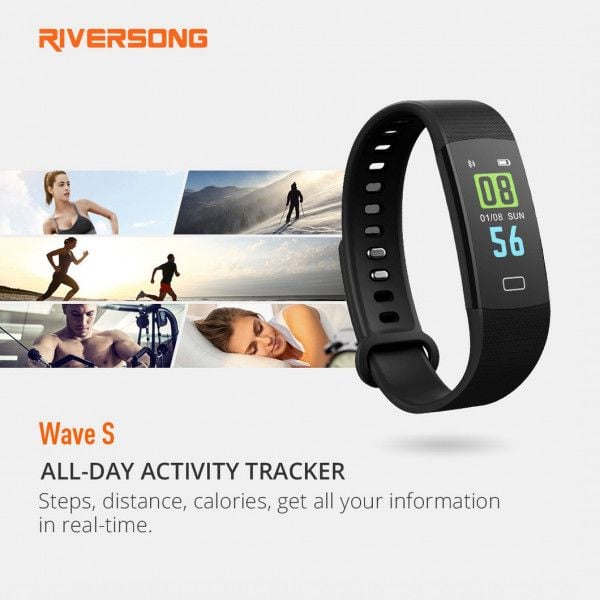 Riversong WAVE S Smart Fitness Band Black Riversong WAVE S Smart Fitness Band Black