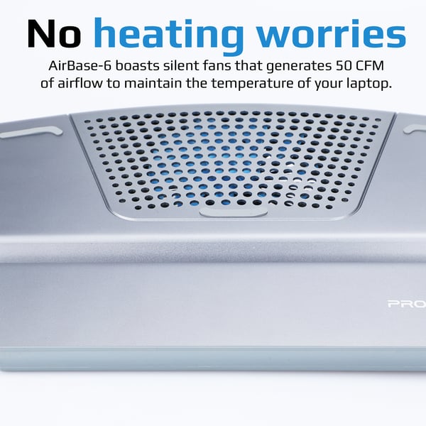 Promate Multi Level Laptop Cooling Stand Dual USB Ports Black Promate Multi Level Laptop Cooling Stand Dual USB Ports Black