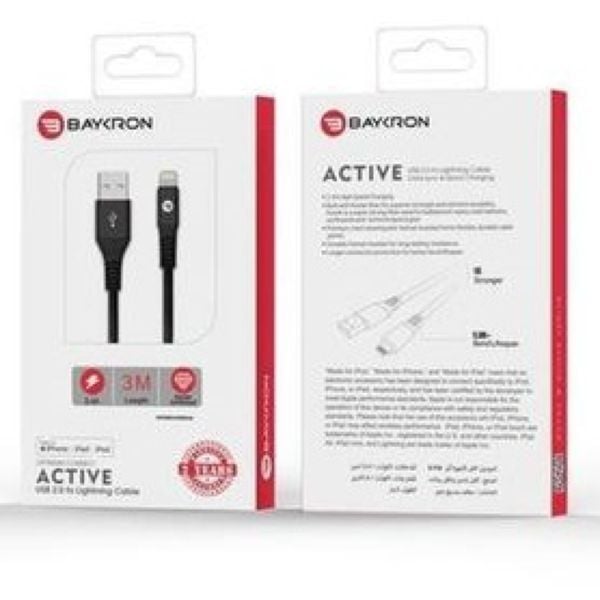 Baykron Lightning Cable 3m Black Baykron Lightning Cable 3m Black