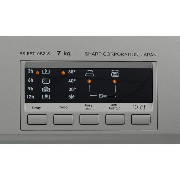 Sharp Front Load 7 kg Washer ES-FE710CZ-S Sharp Front Load 7 kg Washer ES-FE710CZ-S