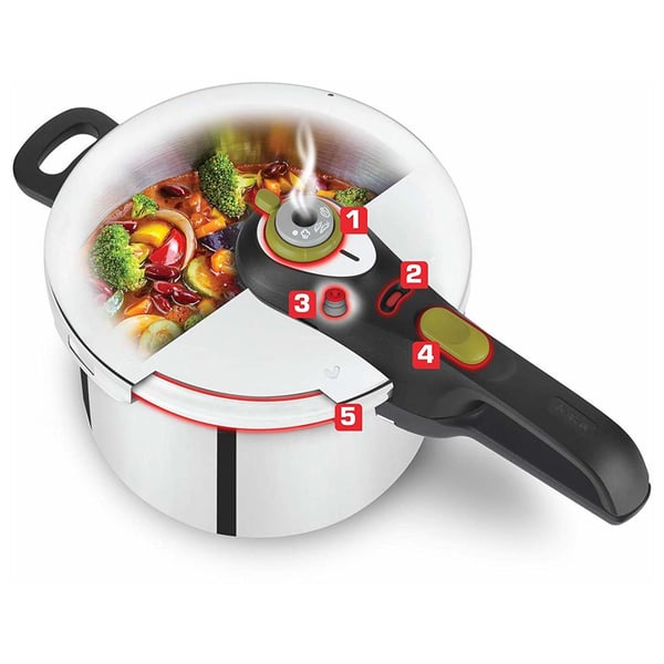 Tefal Secure 5 Neo Pressure Cooker 6 Ltres Stainless Steel SBP2530742 Tefal Secure 5 Neo Pressure Cooker 6 Ltres Stainless Steel SBP2530742