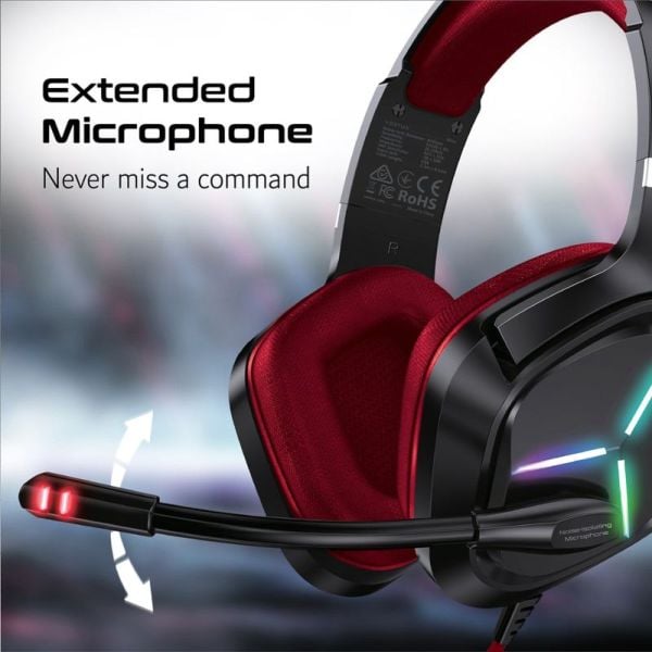 Vertux BLITZ Wired Over Ear Gaming Headset Red Vertux BLITZ Wired Over Ear Gaming Headset Red