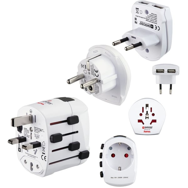 Hama World Pro Plus USB Travel Adapter 128225 Hama World Pro Plus USB Travel Adapter 128225