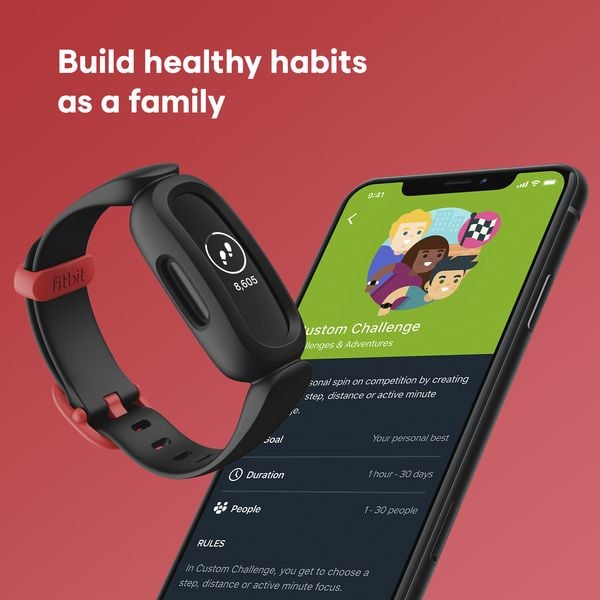 Fitbit FB419BKRD Ace 3 Activity Tracker For Kids Black/Sport Red Fitbit FB419BKRD Ace 3 Activity Tracker For Kids Black/Sport Red