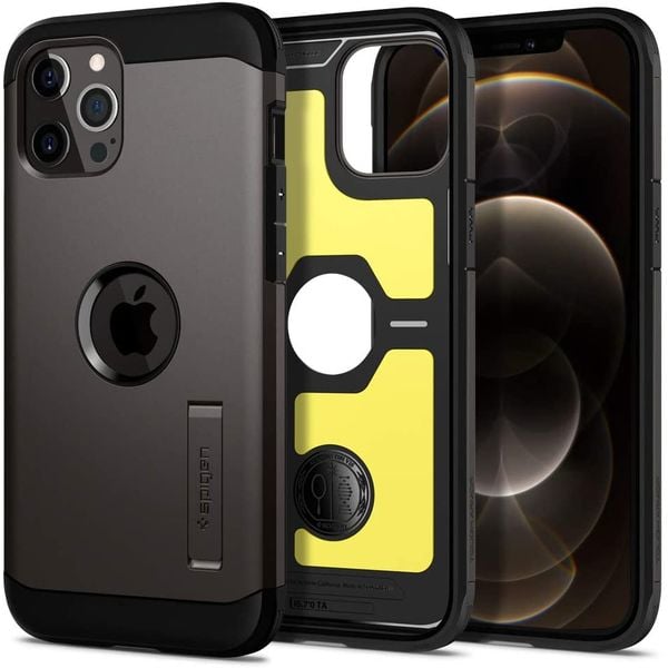 Spigen Tough Armor Designed For iPhone 12 Case And iPhone 12 Pro Case/Cover 6.1-inch With Extreme Impact Foam Gunmetal Spigen Tough Armor Designed For iPhone 12 Case And iPhone 12 Pro Case/Cover 6.1-inch With Extreme Impact Foam Gunmetal