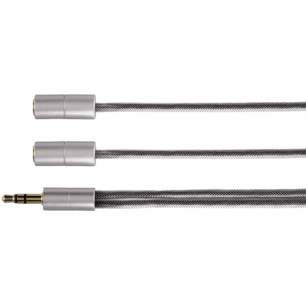Hama Alu Line Dual 3.5mm Splitter 0.1m Silver Hama Alu Line Dual 3.5mm Splitter 0.1m Silver