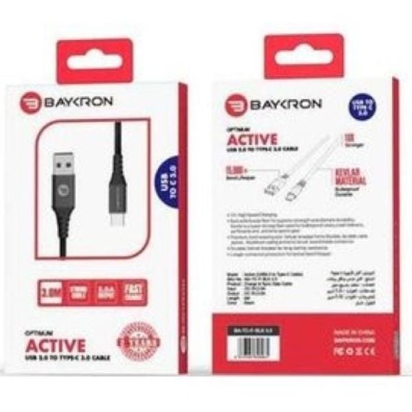 Baykron USB Type-C Cable 3m Black Baykron USB Type-C Cable 3m Black