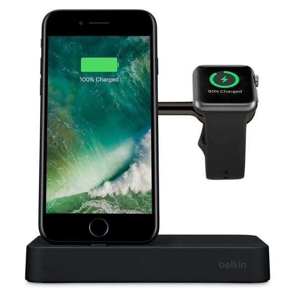 Belkin Valet Charging Dock For Apple Watch + iPhone Black Belkin Valet Charging Dock For Apple Watch + iPhone Black