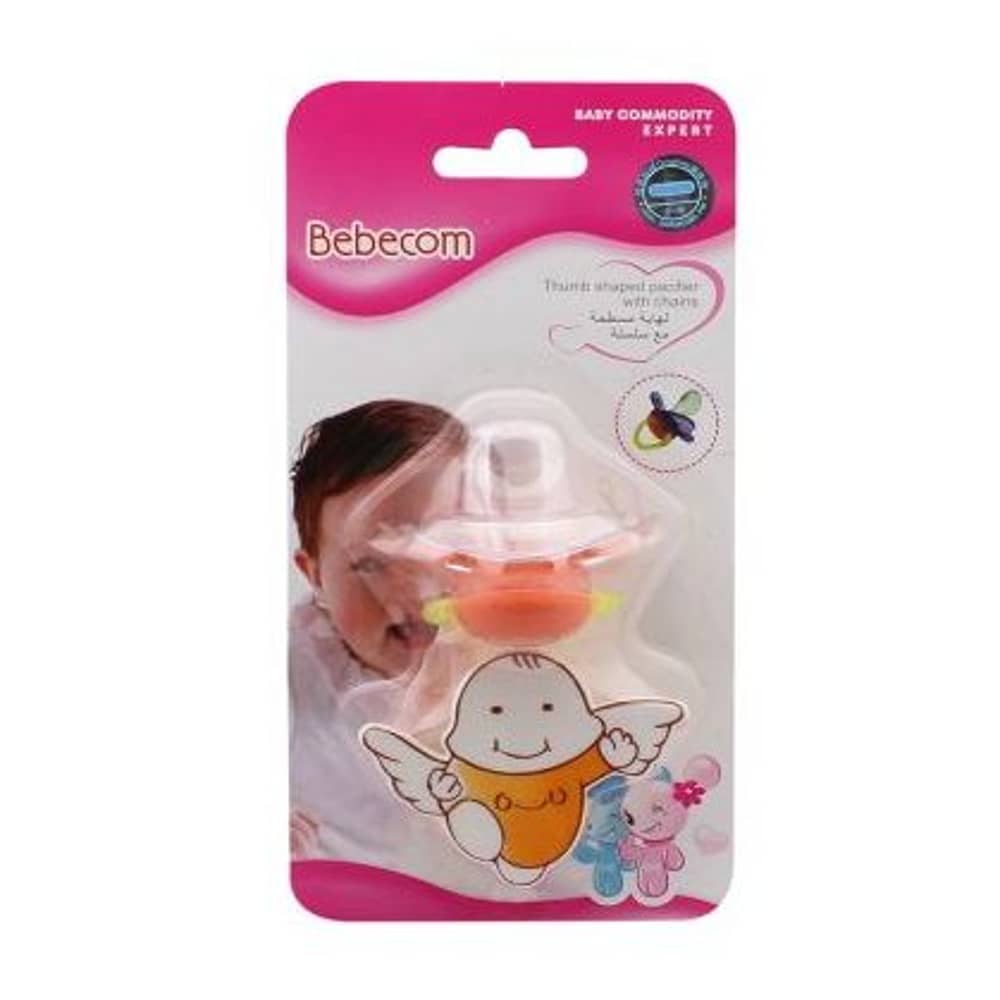 Bebecom Thumb Shaped Pacifier With Chain