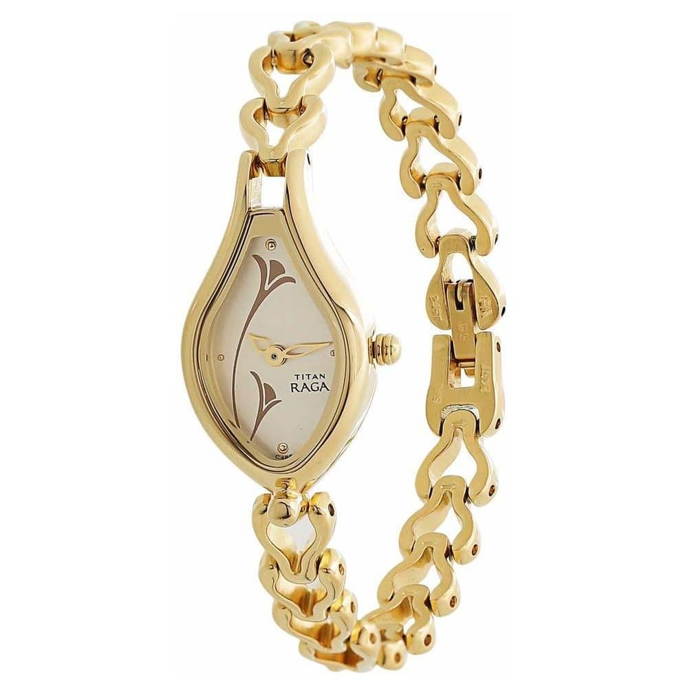 Titan 2457YM02 Champagne Dial Analog Watch for Women