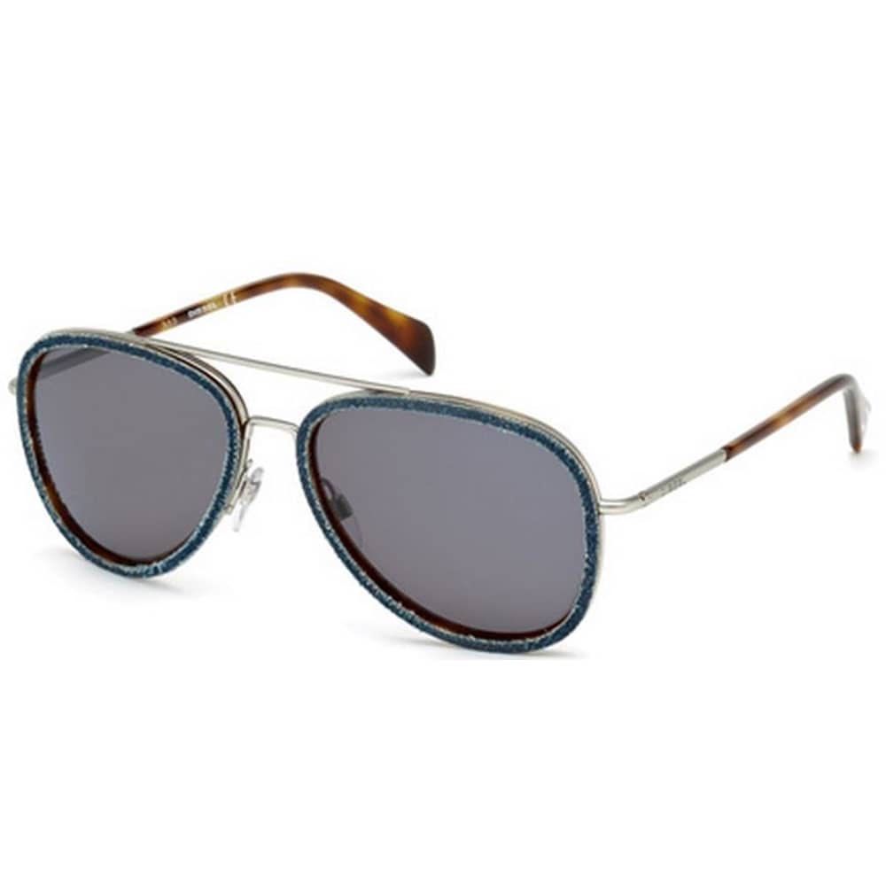 Diesel Aviator Blue Metal Unisex Sunglasses DL016756A58