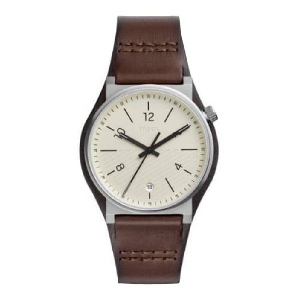 Fossil FS5510 Mens Watch - Barstow Three Hand Brown Leather