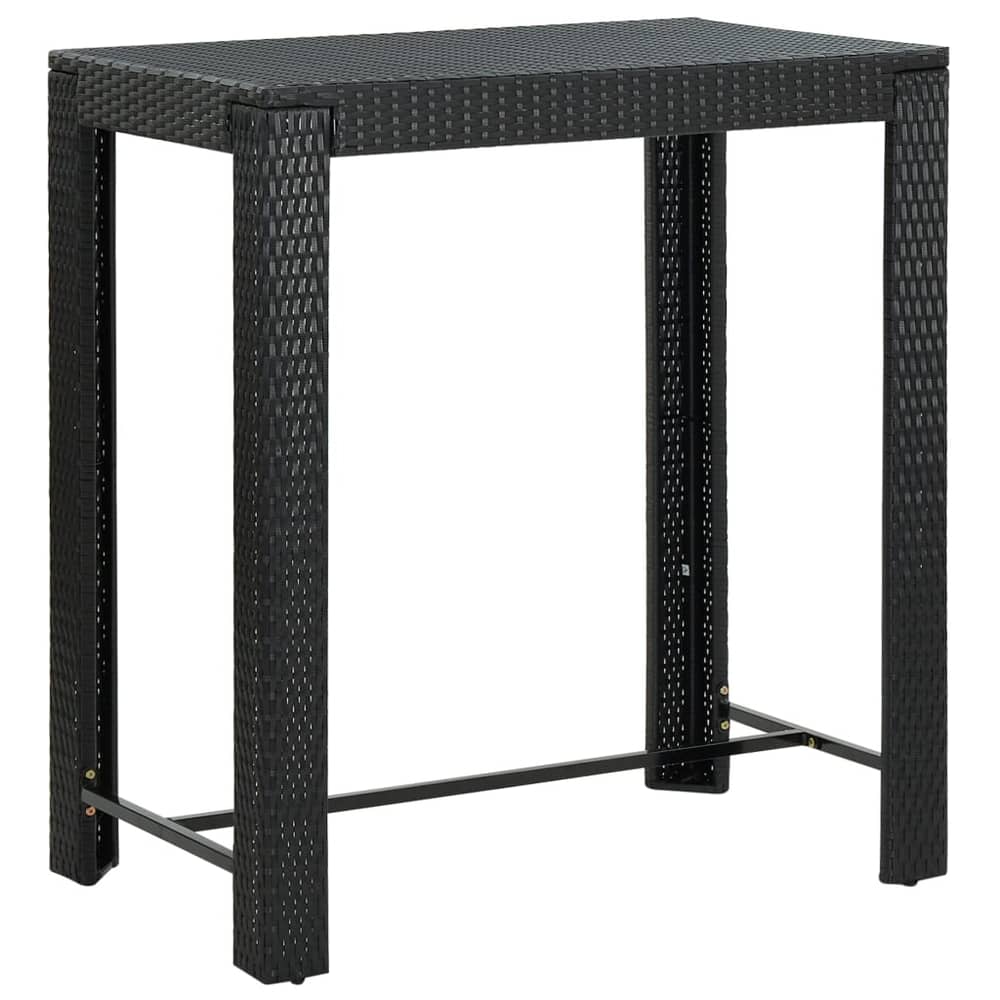 Vidaxl Garden Bar Table Black 100x60.5x110.5 Cm Poly Rattan Vidaxl Garden Bar Table Black 100x60.5x110.5 Cm Poly Rattan
