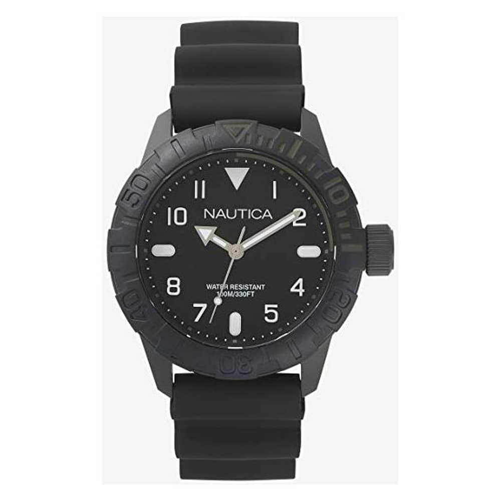 Nautica OUTBOARD Black Silicone Men Watch NAPOUB001