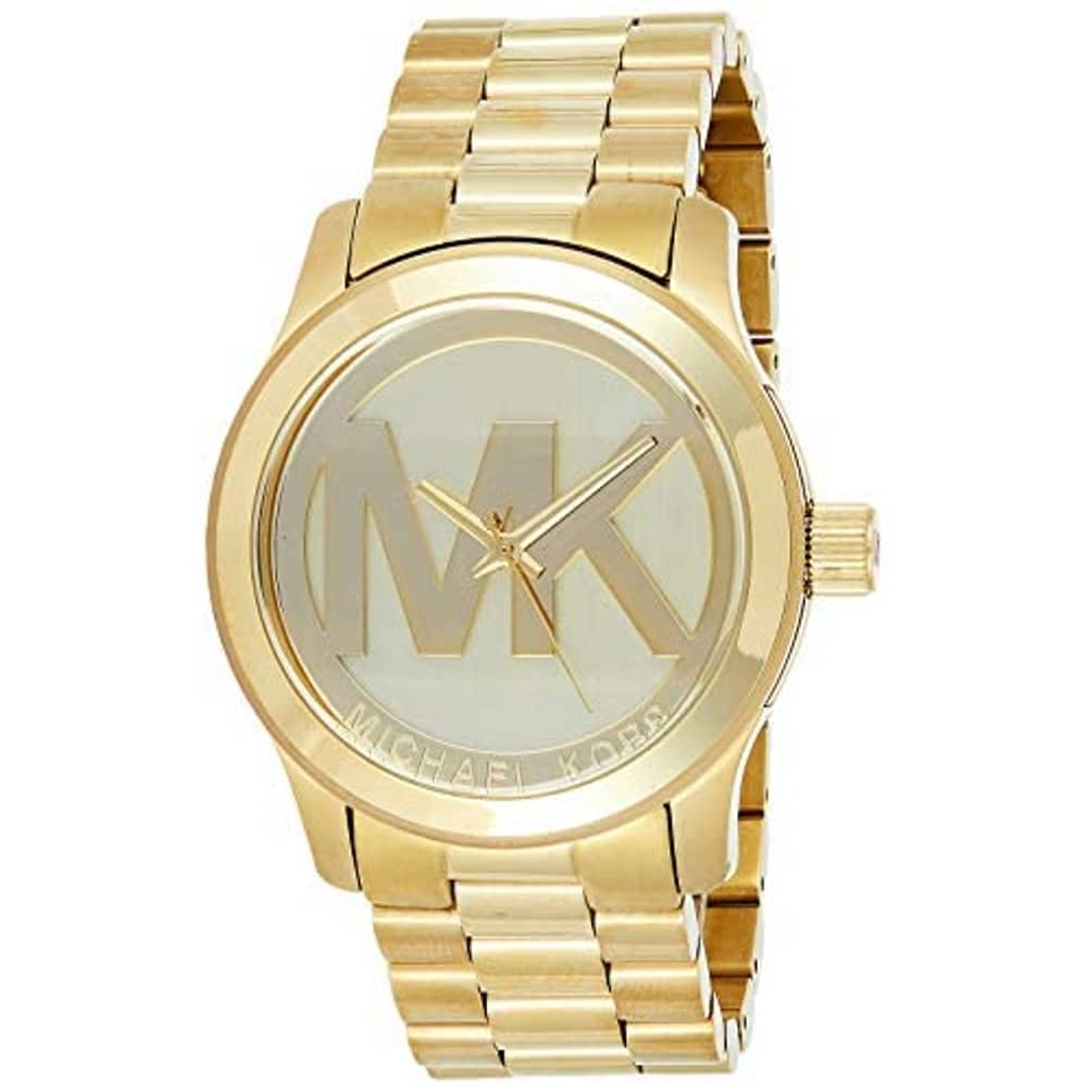 Michael Kors Runway Quartz Gold-Tone Bracelet Champagne Dial Ladies Watch MK5473