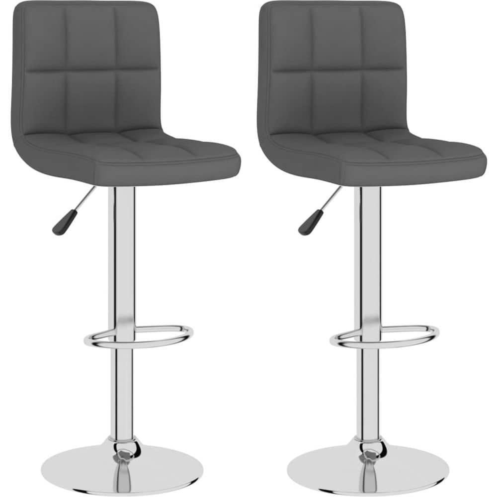 Vidaxl Bar Stools 2 Pcs Dark Grey Fabric Vidaxl Bar Stools 2 Pcs Dark Grey Fabric