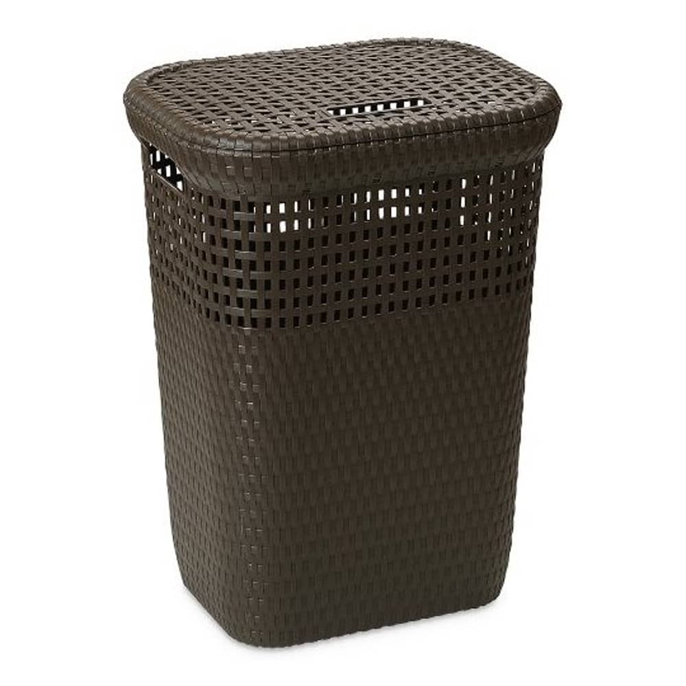 Dea Home Rattan Laundry Basket With Lid Brown 60 liter Dea Home Rattan Laundry Basket With Lid Brown 60 liter