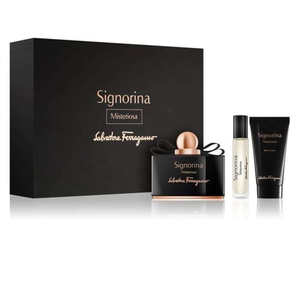 Salvatore Ferragamo Signorina Misteriosa 100ml+50ml BodyLotion+10ml Spray Giftset Women