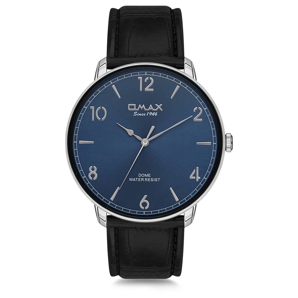 Omax Dome Series Black Leather Analog Watch For Men DC001P42I Omax Dome Series Black Leather Analog Watch For Men DC001P42I