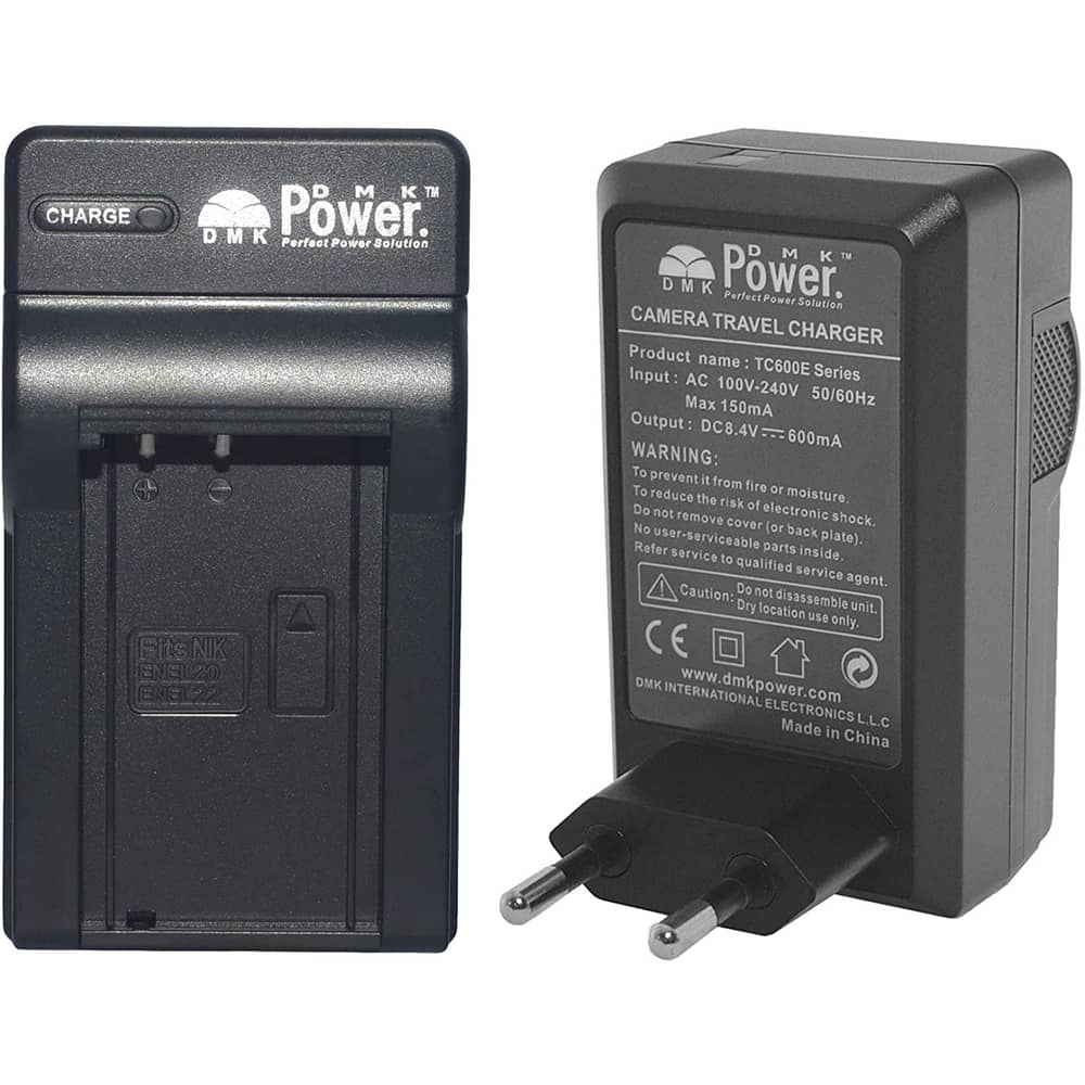 Dmk Power En-el20 Tc600e Battery Charger Compatible With Nikon Coolpix P1000, Dl24-500, Coolpix A, 1 Aw1, 1 J1, 1 J2, 1 J3, 1 S1, 1 V3 Digital Camera