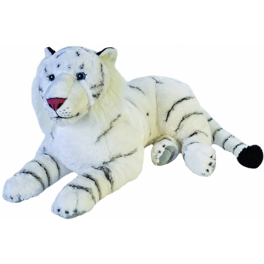 Wild Republic Jumbo White Tiger Plush Giant Stuffed Animal 30inch