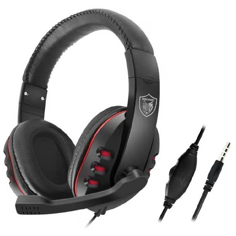 سماعات الألعاب GM002 السلكية فوق الأذن ، أسود